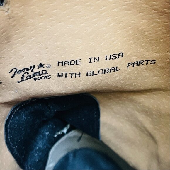 Tony Lama Segar Western Black Leather US Cowboy Boots Mens 8.5 D Rodeo Festival - Picture 8 of 9